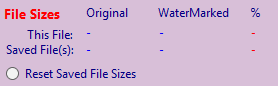 Water-Marked File Sizes